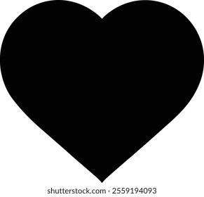 Love Shape Vector Icon Silhouette