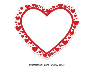 marco de foto vectorial de forma de amor. marco de forma cardíaca. usar para imprimir o web, tarjeta.