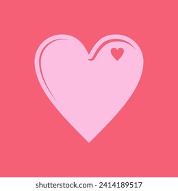 Love shape,love vector background,simple design for valentine greeting.