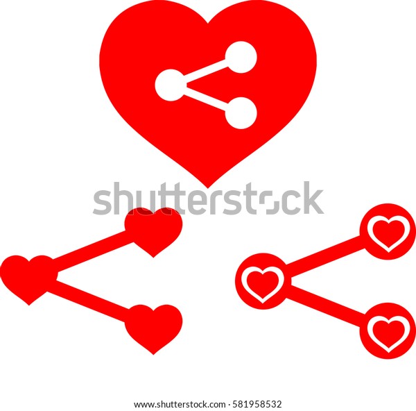 Download Love Share Icons Vector Stock Vector (Royalty Free) 581958532