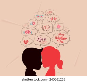 love is share the same thoughts and valentines