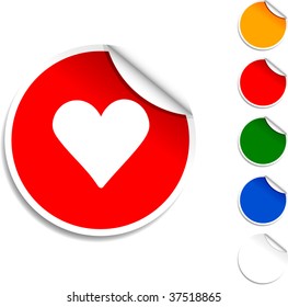 Icono de la hoja de amor. Ilustración vectorial.