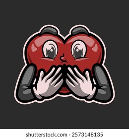 Love Shocked Expression Mascot Vector Illustration is perfect for your brand business