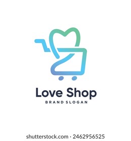 Love shop design element idea with modern style concept