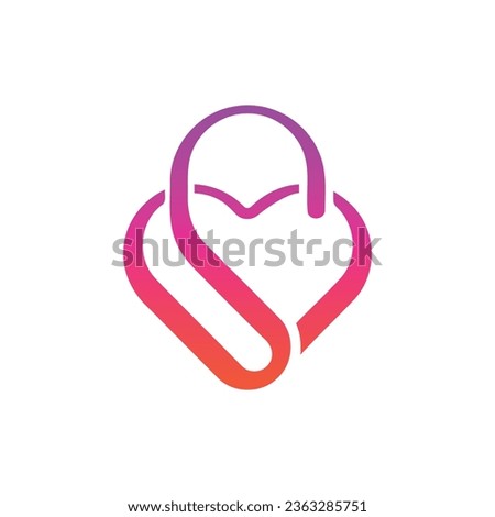 Love Shop Logo designs Template, bag combined with heart concept, shopping bag logo, love vector logo, love shop, shop favorite logo inspiration. design template, vector illustration.