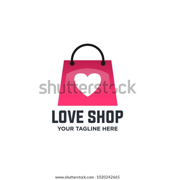 Love Shop Logo Template Vecor Stock Vector (Royalty Free) 1020242665 ...