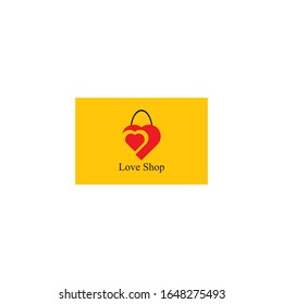 Love Shop logo template vector icon design