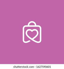 Love and Shopping Bag Logo Designs