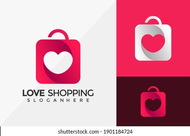 Love Shopping Logo Design Brand Identity Stock Vector (Royalty Free ...