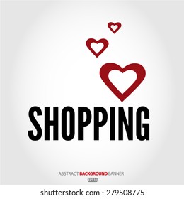 i love shopping Vector EPS 10 illustration.