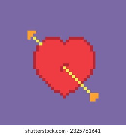 love shot heart pixel art