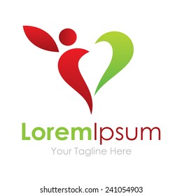 Love show me world heart shape element icons business logo 