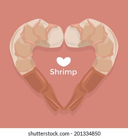 Love Shrimp vector