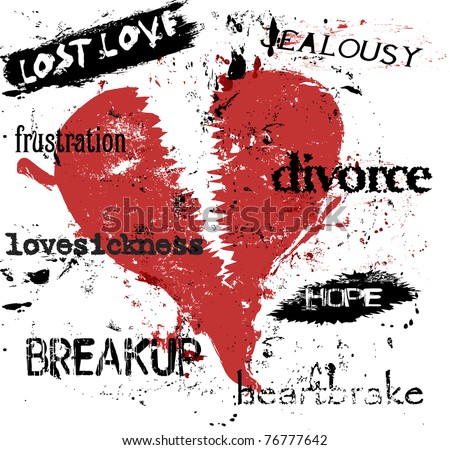 love sickness concept, vector illustration