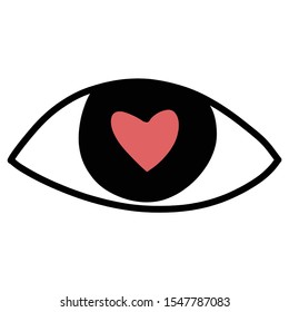Love sight - Romantic hand drawn icon set
