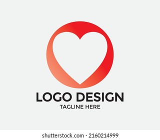Love Sign Art illustration Vector Logo Design Concept 