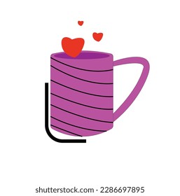 Love sign coffee cup design symbol vector design