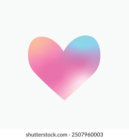 Color degradado de signo de amor en diseño de Vector plano.