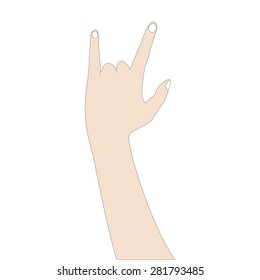 love sign hand on white background,Vector illustrations