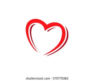 love sign heart vector logo