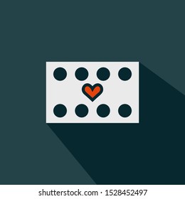 Love sign icon - Flat vector