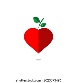 love sign icon vector shaped like fruit
