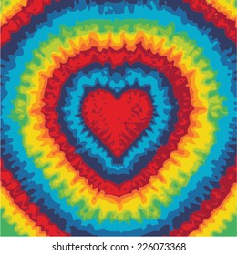 Love sign Mandala - Hippie style