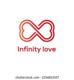love sign modern minimal logo design template