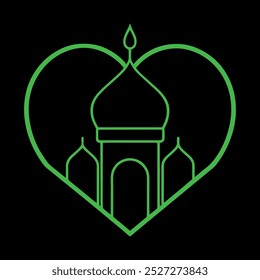 A Love Sign of Mosque Artwork