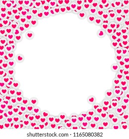 Love sign and social like icons background farme.