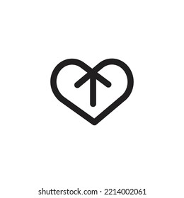 love up sign symbol, vector illustration on white background.