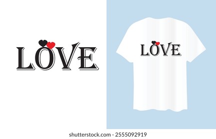 Love sign T-shirt. Vector illustration design for fashion graphics