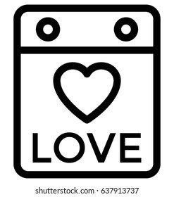 Love Sign Vector Icon