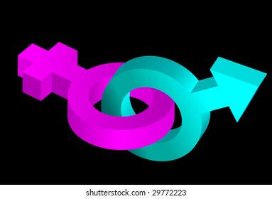 Love sign. A vector. Without mesh.