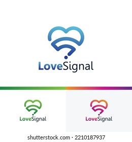 love signal logo icon vector isolated