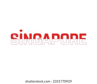 I love Singapore, Happy Singapore National Day, Love Singapore, Flag of Singapore, National Flag, 9th August, 9 August, National Day, Heart