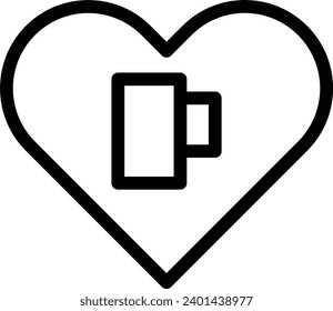 Love single vector line icon