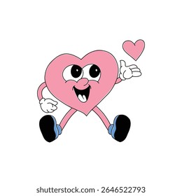 love sit down character vector color art illustration