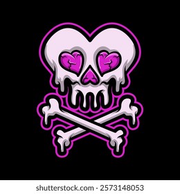 Love Skeleton Mascot Vector Illustration is perfect for your brand business