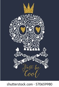 Love skull vector