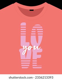 Love Slogan Artwork Print for Apparel and Other Uses