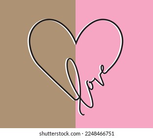 Love slogan graphic design for t shirt print or embroidery or another design