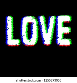 Love slogan graphic vector print fashion lettering for t shirt print design. 