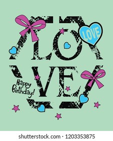 love slogan print