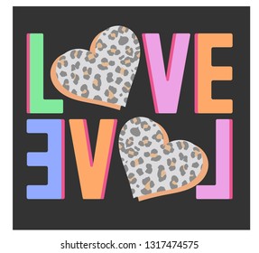 Love slogan typography vector illustration.