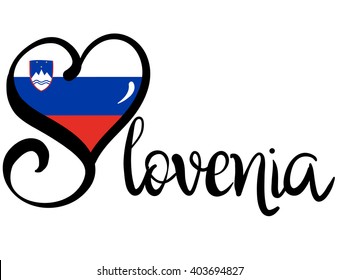 I Love Slovenia - Vector Graphic