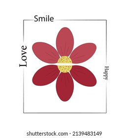 love, smile and Happy with flower