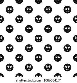 Love smile pattern vector seamless repeating for any web design