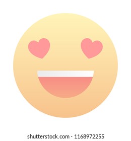 In Love Smiling Face Emoticon Emoji Sign Face for Social network chat symbol