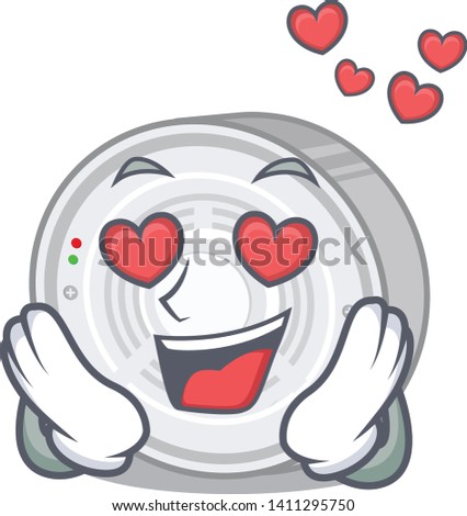 In love smoke detector in the cartoon shape